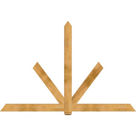 Ekena Millwork Kennewick Rough Sawn Timber Gable Bracket, Western Red Cedar, 108"W x 72"H x 2"D x 6"F, 16/12 Pitch GBW108X72X0206KEN00RWR